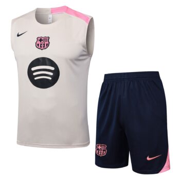 25/26 Barcellona Training Kit Grigio/Rosa
